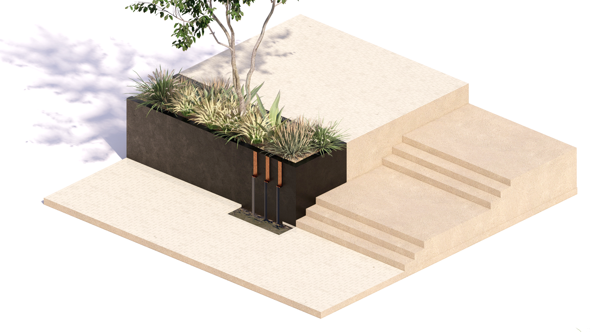 fountain stairs-type B-1